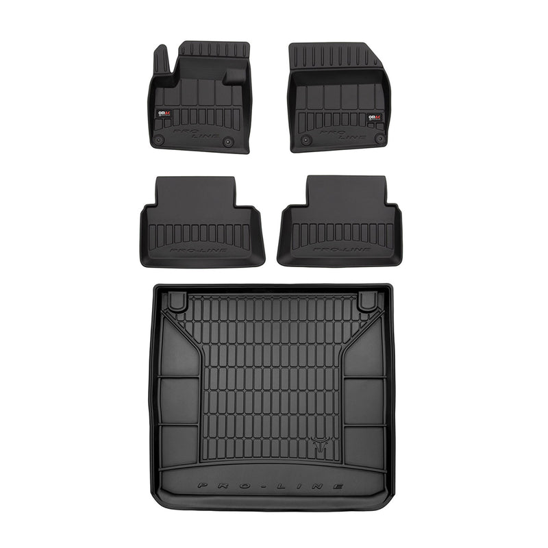 Kit Tapis de Sol et Coffre pour Citroen C5 II 2008-2017 TPE Noir