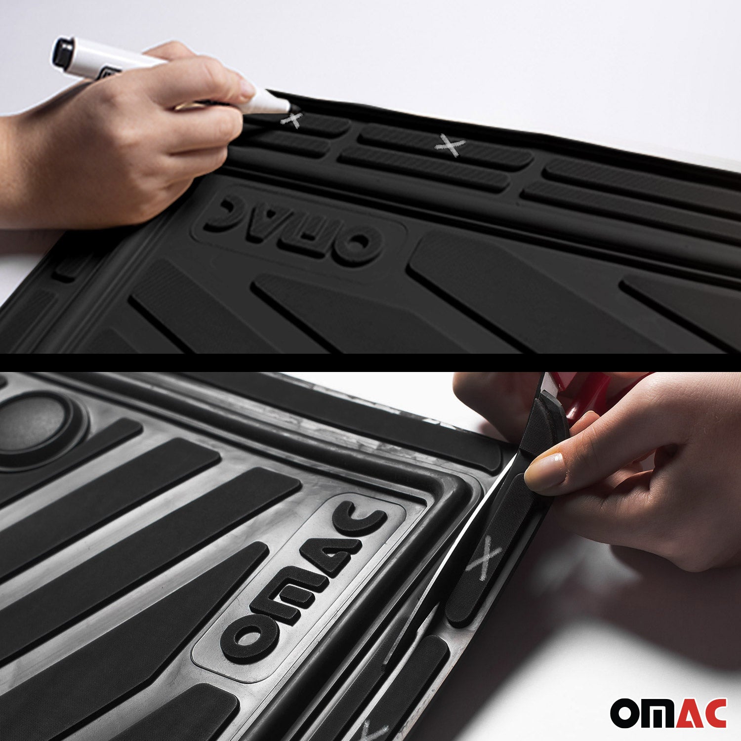 Tapis de Sol Antidérapants pour Toyota Proace 2013-2026 en Caoutchouc Noir 4 Pcs
