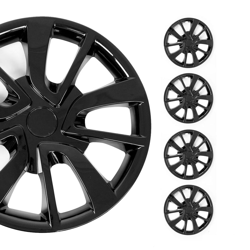 Jeu Enjoliveurs de Roue pour Citroen C5 Aircross 15 Pouces 4 Piéces Noir