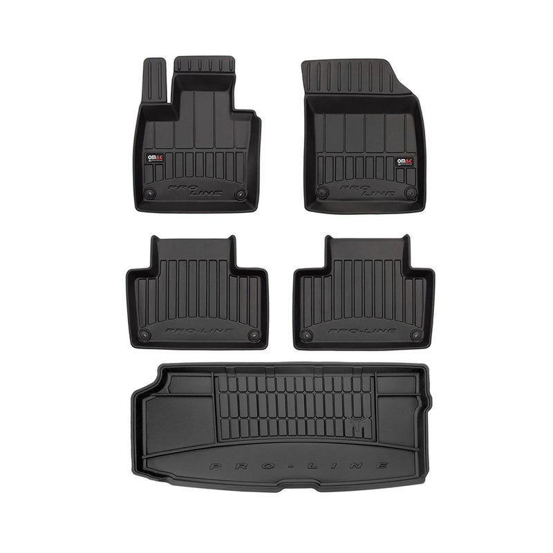 Kit Tapis de Sol et Coffre pour Volvo XC90 2015-2019 TPE Noir