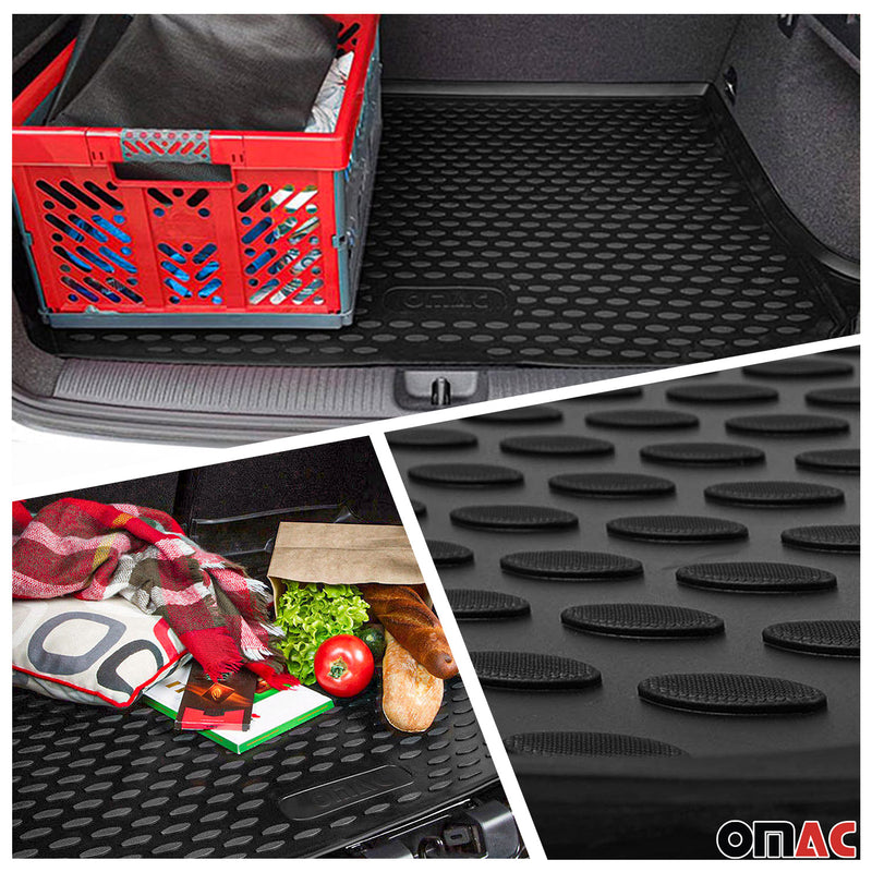 Kit Tapis de sol et coffre pour Kia Stinger 2017-2024 en Caoutchouc TPE Noir