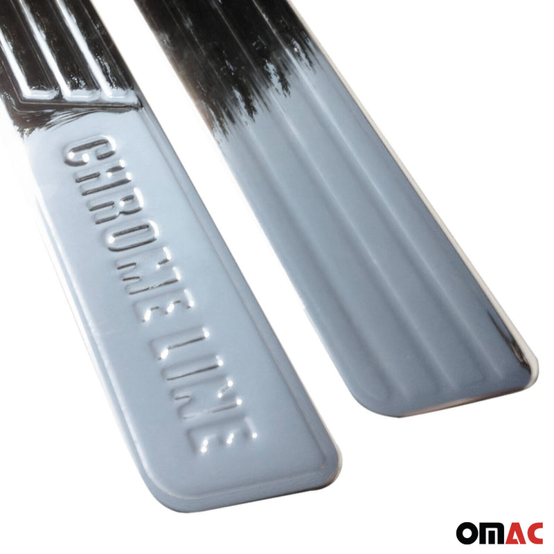 Protection Seuils de Portes 4x Acier Inox Chromé Chrome Line 4x