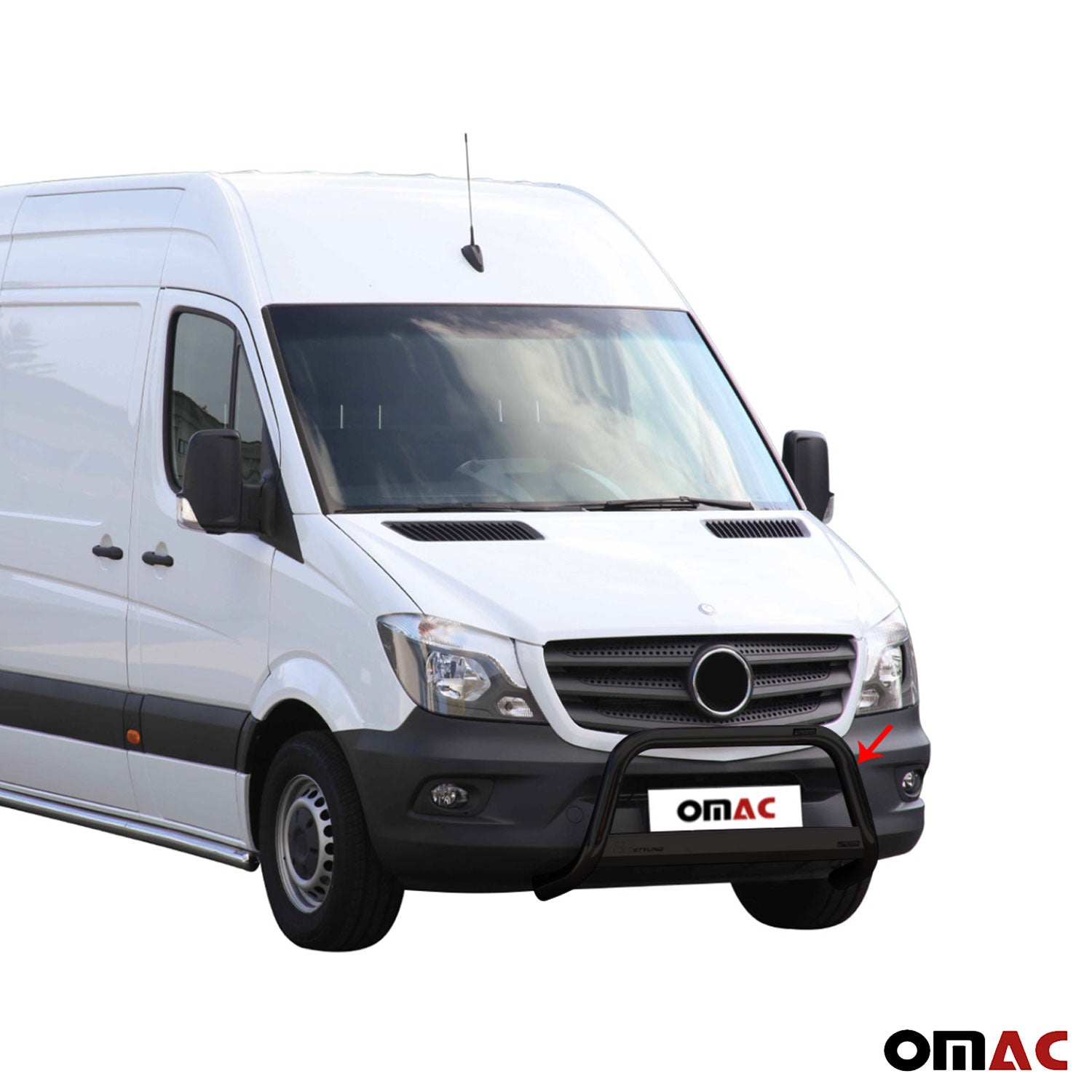 Pare-buffle Avant pour Mercedes Sprinter 2013-2018 63mm Acier Noir