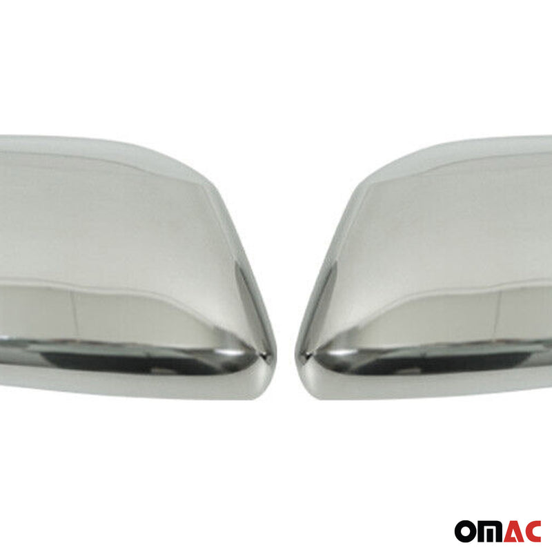 Coques de Rétroviseurs pour Nissan Navara 2005-2015 en Acier Chromé Argent