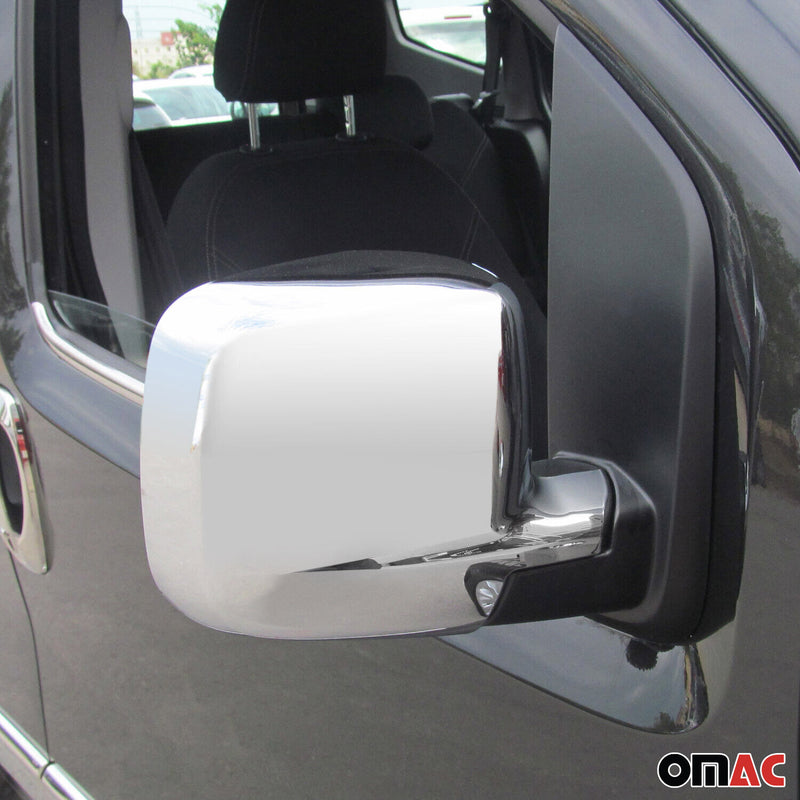 Coques de Rétroviseurs pour Fiat Qubo 2008-2021 en ABS Argent