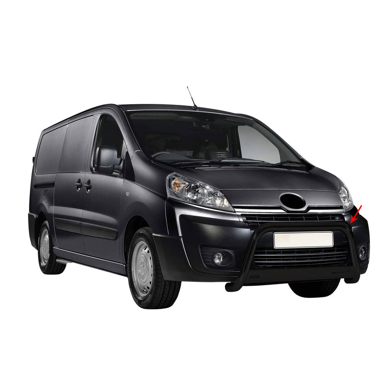 Pare-buffle Avant pour Toyota Proace 2013-2016 63 mm en Acier Noir