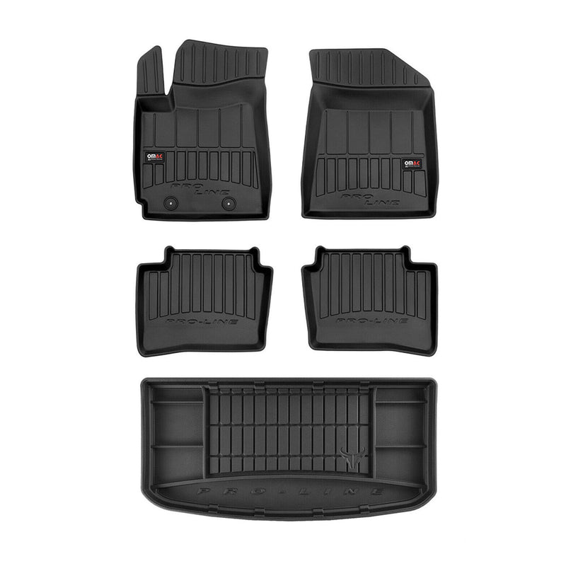 Kit Tapis de Sol et Coffre pour Hyundai i10 2019-2022 TPE Noir