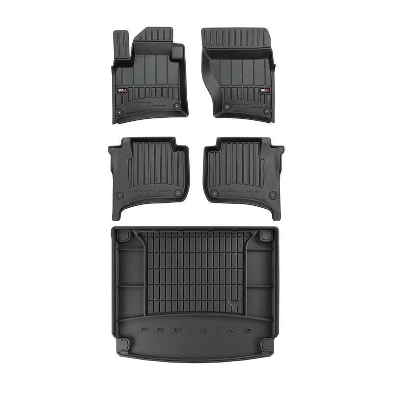 Kit Tapis de Sol et Coffre pour Porsche Cayenne 2010-2017 TPE Noir