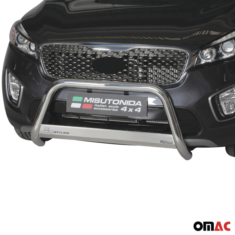 Pare-buffle Avant pour Kia Sorento 2014-2017 63mm en Acier Inoxydable Argent