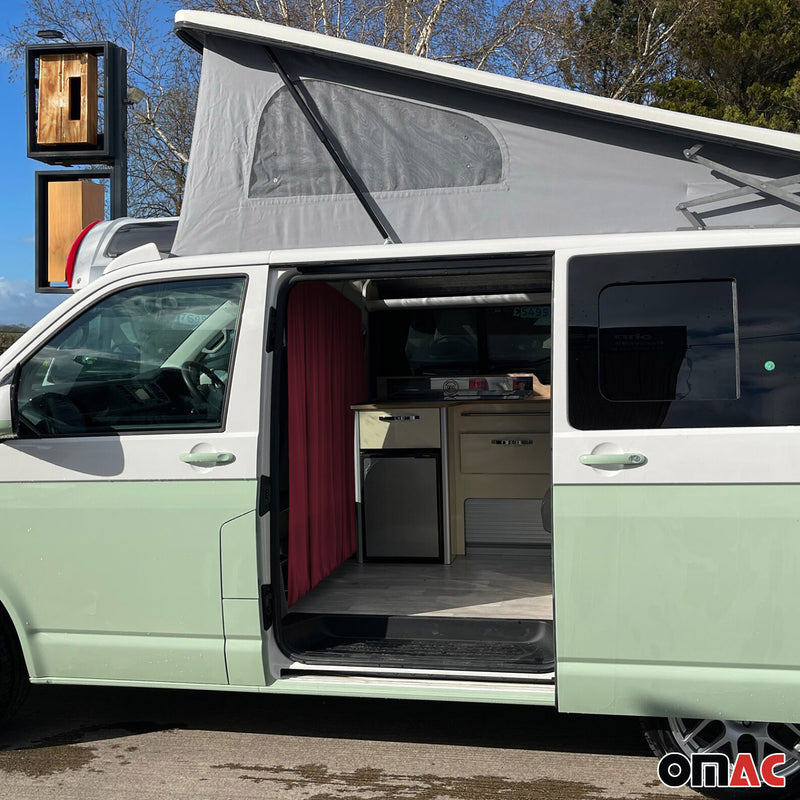 Rideaux De Séparation De Cabine pour Renault Trafic Protection Solaire Rouge