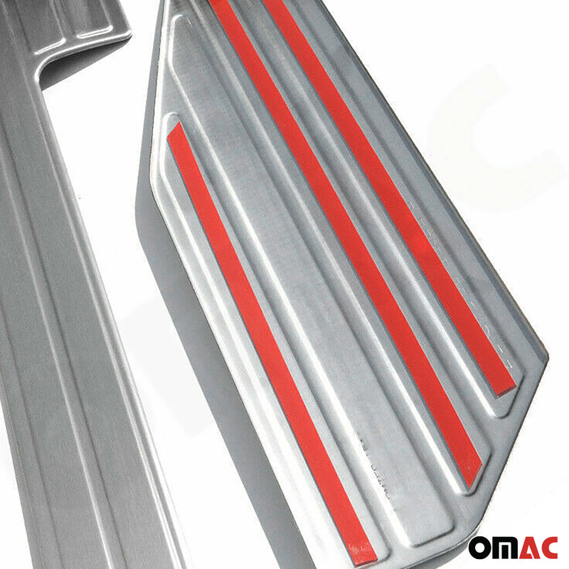 Seuils de porte pour VW Amarok 2010-2020 Wolf Spà©cial en acier inox Chromé