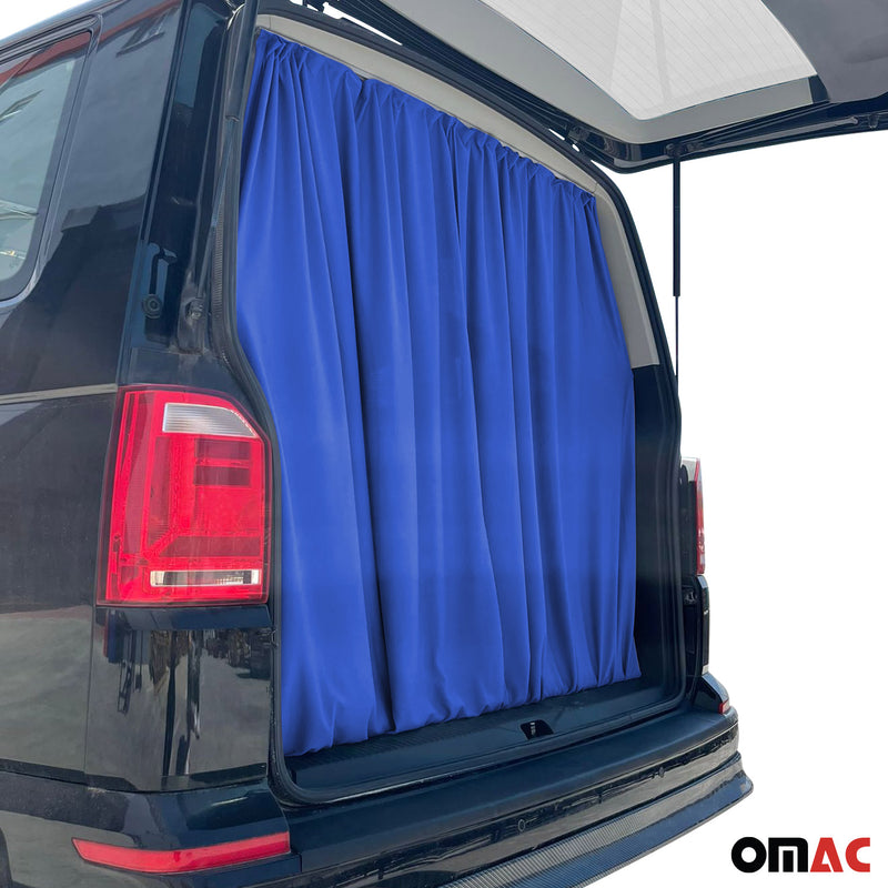 Autogardinen Heckklappe Maß für Ford Transit Tourneo Custom L1 L2 Bleu foncé