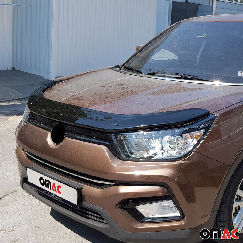 Déflecteur de Capot pour Ssangyong Tivoli 2015-2024 en Acrylique Noir