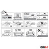 Menabo Barres de toit Transversales pour Opel Combo 2014-2018 Alu Gris TUV 2x