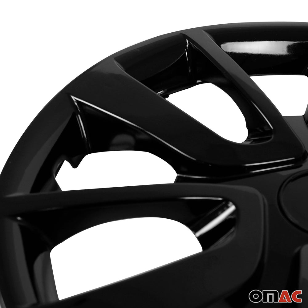 15 Pouces Jeu Enjoliveurs de Roue pour Peugeot 308 4 Piéces Noir