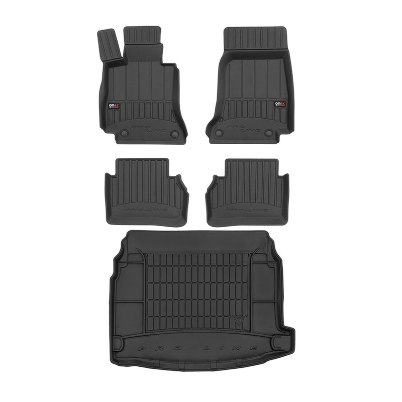 Kit Tapis de Sol et Coffre pour Mercedes Classe E W213 2016-2022 TPE Noir