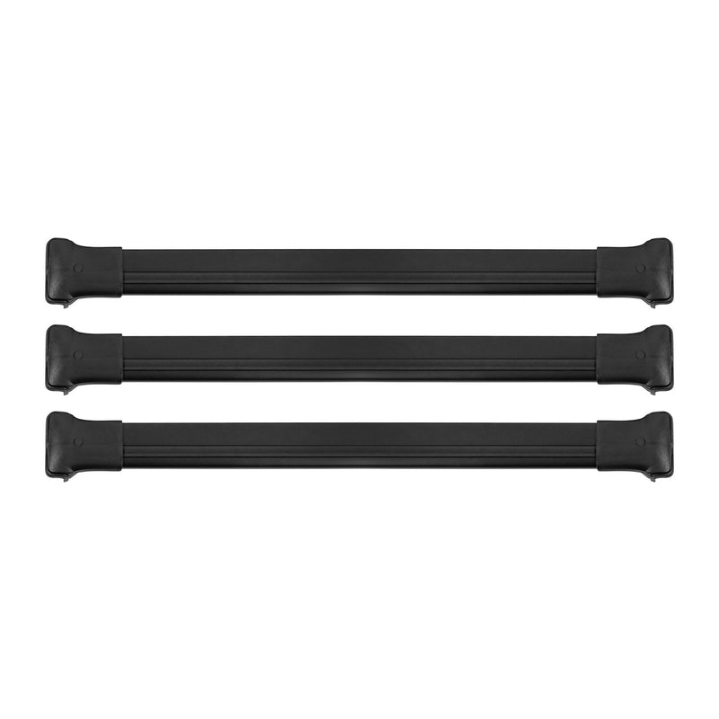 Barres de toit transversales pour Peugeot Partner Tepee 2008-2018 Alu Noir 3Pcs