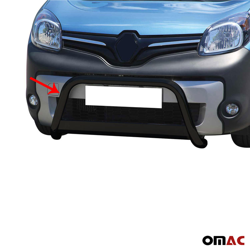 Pare-buffle Avant pour Renault Kangoo 2014-2021 63 mm en Acier Noir