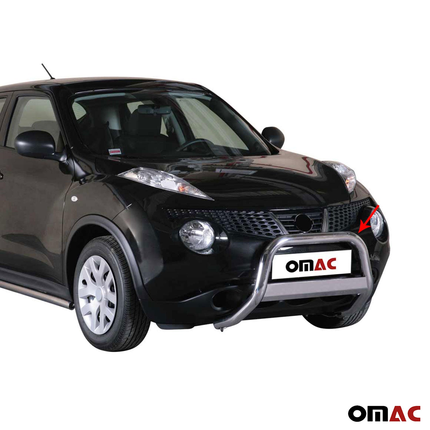 Pare-buffle Avant pour Nissan Juke 2010-2019 63 mm en Acier Gris