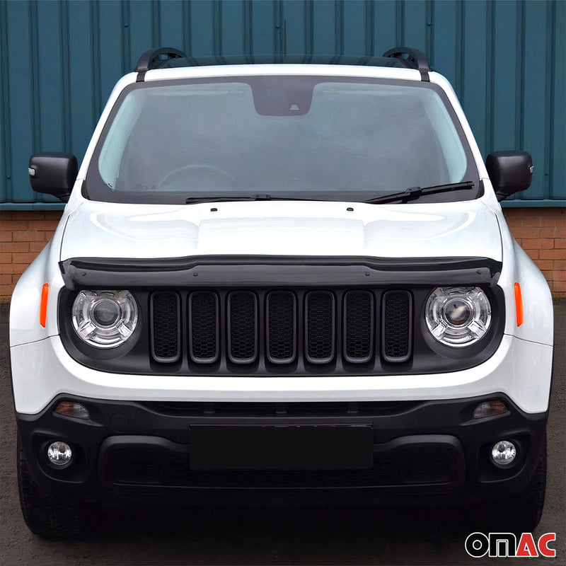 Déflecteur de Capot pour Jeep Renegade 2014-2021 SUV en Acrylique Noir