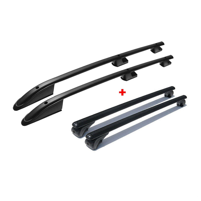 Kit Barres de toit pour Ford Transit 2014-2024 L1 Empattement Court Noir Alu 4x