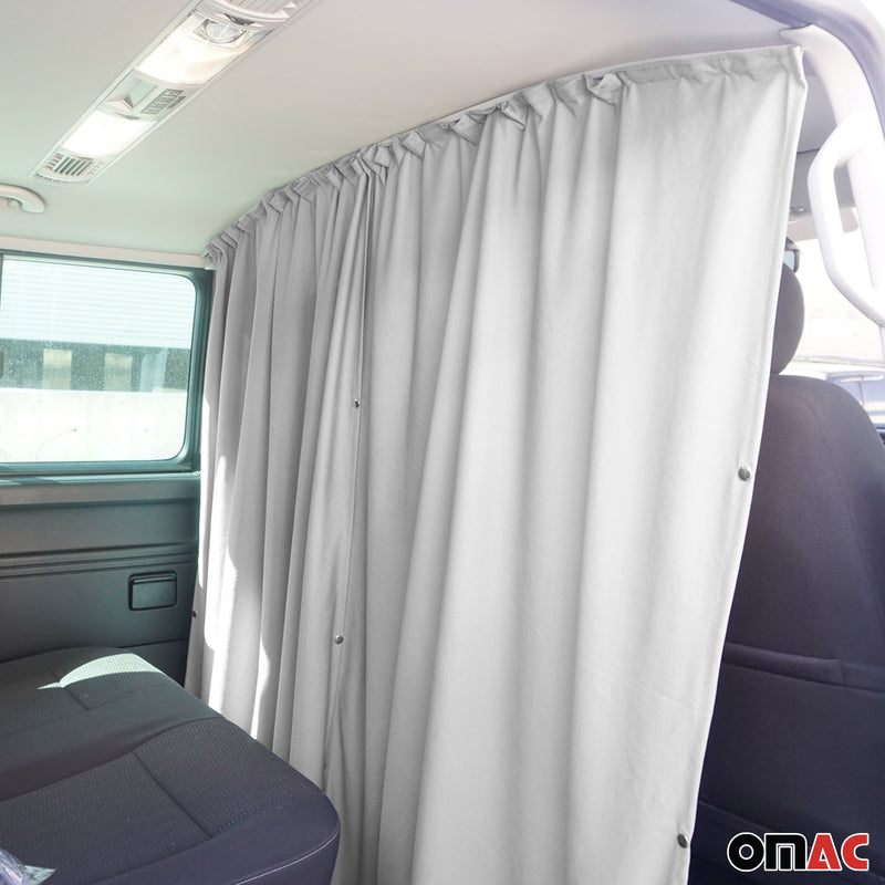 Rideaux De Séparation De Cabine pour VW Crafter H2 Protection Solaire Gris