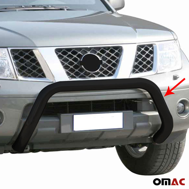 Pare-buffle Avant pour Nissan Navara 2005-2010 76 mm en Acier Noir