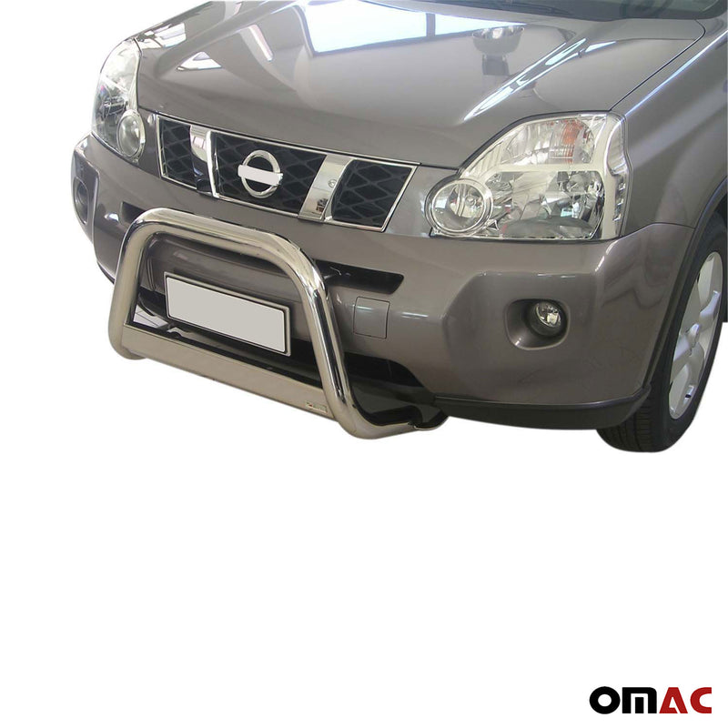 Pare-buffle Avant pour Nissan X-Trail 2007-2010 63 mm en Acier Gris