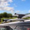 Barres de toit transversales pour VW Touran 2015-2024 2 PCS en Alu gris