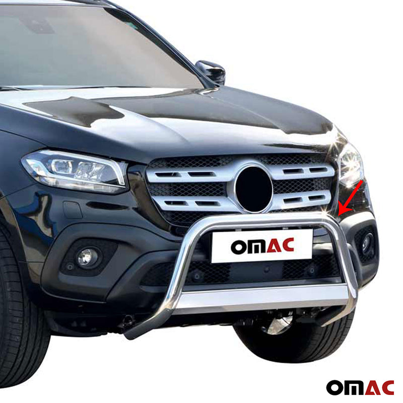 Pare-buffle Avant pour Mercedes Classe X 2017-2020 63 mm en Acier Gris