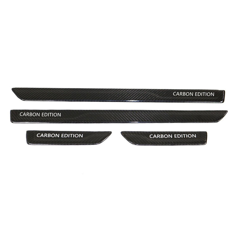 Couverture de Seuil de porte pour Toyota Yaris 2013-2017 Carbone Noir 4 Pcs