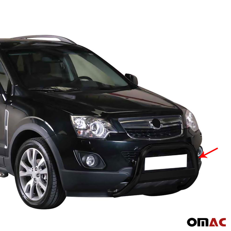 Pare-buffle Avant pour Opel Antara 2011-2015 63 mm en Acier Noir