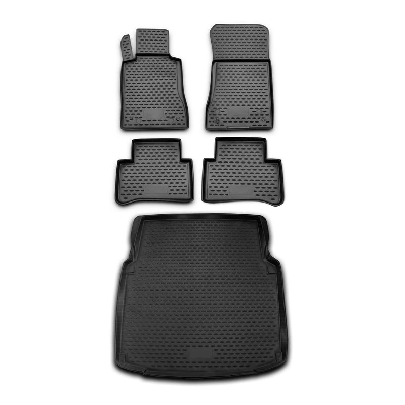 Kit Tapis de sol et coffre pour Mercedes Classe CLS W219 2004-2010 en Caoutchouc