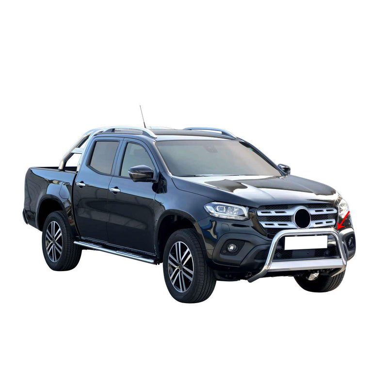 Pare-buffle Avant pour Mercedes Classe X 2017-2020 63 mm en Acier Gris