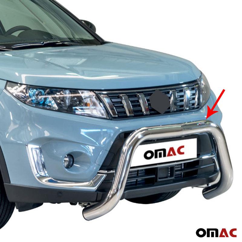 Pare-buffle Avant pour Suzuki Vitara 2019-2024 76 mm en Acier Gris