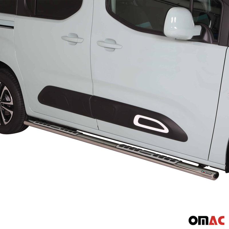 Marchepieds Latéraux pour Citroen Berlingo 2018-2024 Acier Inoxydable Argent