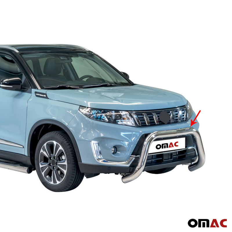 Pare-buffle Avant pour Suzuki Vitara 2019-2024 76 mm en Acier Gris