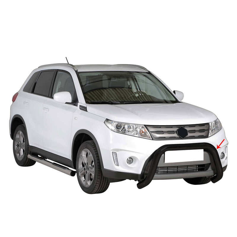 Pare-buffle Avant pour Suzuki Vitara 2015-2018 76 mm en Acier Noir