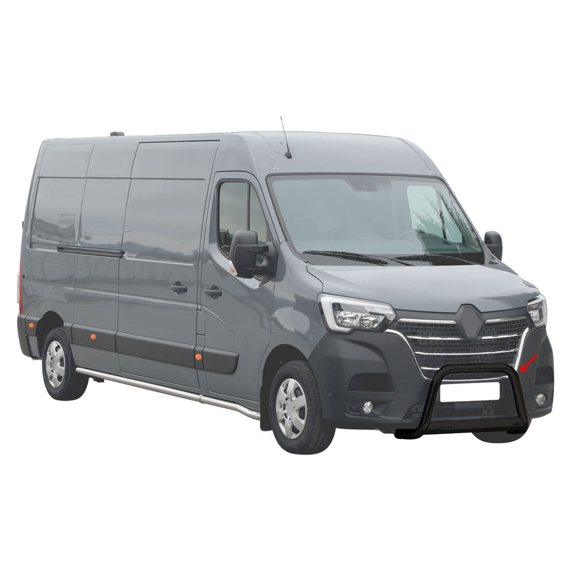 Pare-buffle Avant pour Renault Master 2019-2024 63 mm en Acier Noir