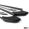 Marchepieds Latéraux pour Opel Grandland 2021-2024 Aluminium Gris Noir 2x