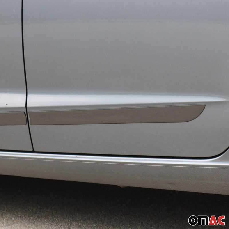 Baguette protection Latérale de porte pour Peugeot 208 2012-2019 Chromé Foncé 4x