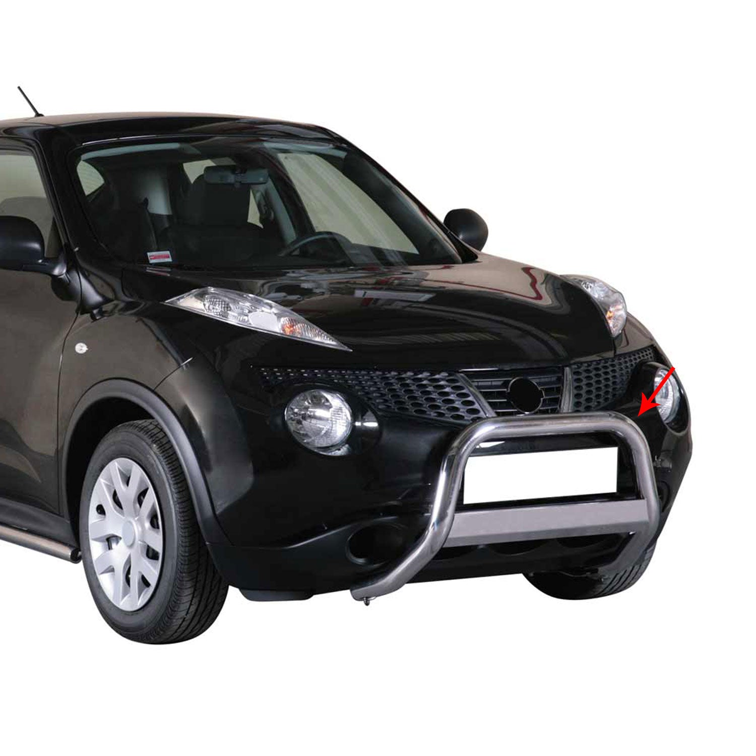 Pare-buffle Avant pour Nissan Juke 2010-2019 63 mm en Acier Gris