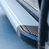 Marchepieds Latéraux pédale pour Fiat Fiorino 2007-2021 Argent Aluminium 2Pcs
