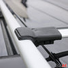 Barres de toit transversales pour VW Caddy 2015-2020 Aluminium Gris