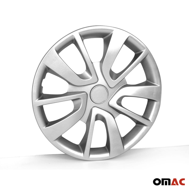 Jeu Enjoliveurs de Roue pour Renault Megane 4Piéces 15 Pouces Gris