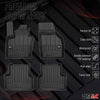 OMAC Tapis de sol en caoutchouc pour Audi Q3 2011-2018 Noir Premium