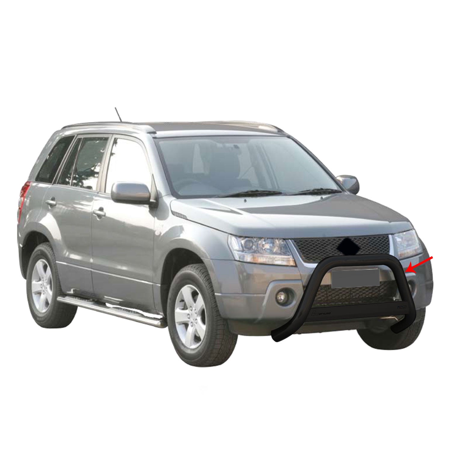 Pare-buffle Avant pour Suzuki Grand Vitara 2005-2008 63 mm en Acier Noir