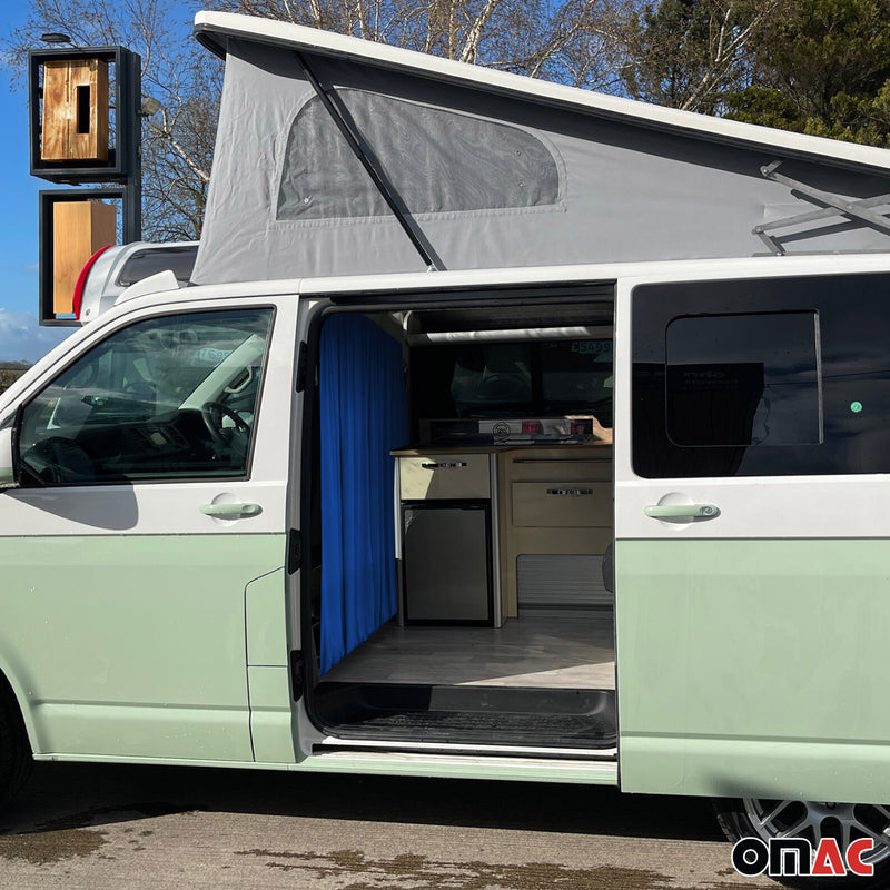 Rideaux De Séparation de Cabine pour Fiat Talento L2 Bleu Foncé Tissu