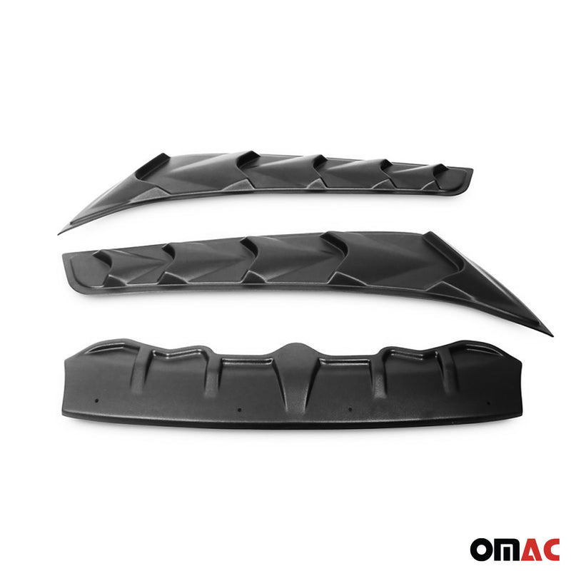 Déflecteur de Capot pour Dacia Duster 2010-2017 en ABS Noir 3 Pcs