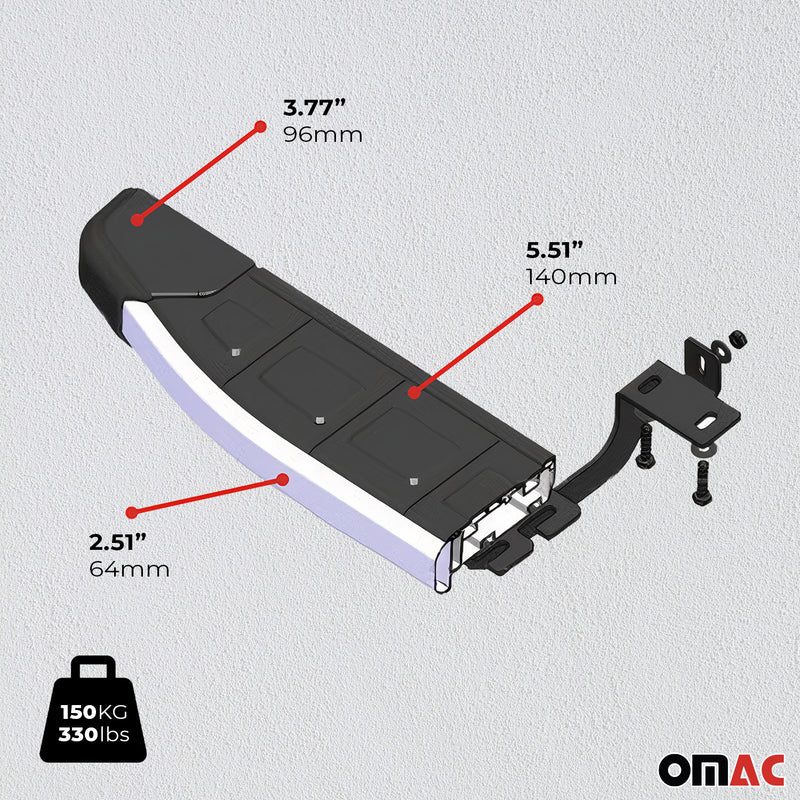 Marchepieds Latéraux pour Nissan Qashqai +2 2008-2014 Alu 2 pièces